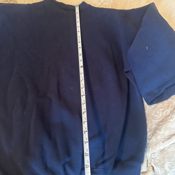 Vintage 90s Y2K Hard Rock Cafe Boston Navy Blue Crew Neck Sweatshirt Large USA - Picture 8 of 14